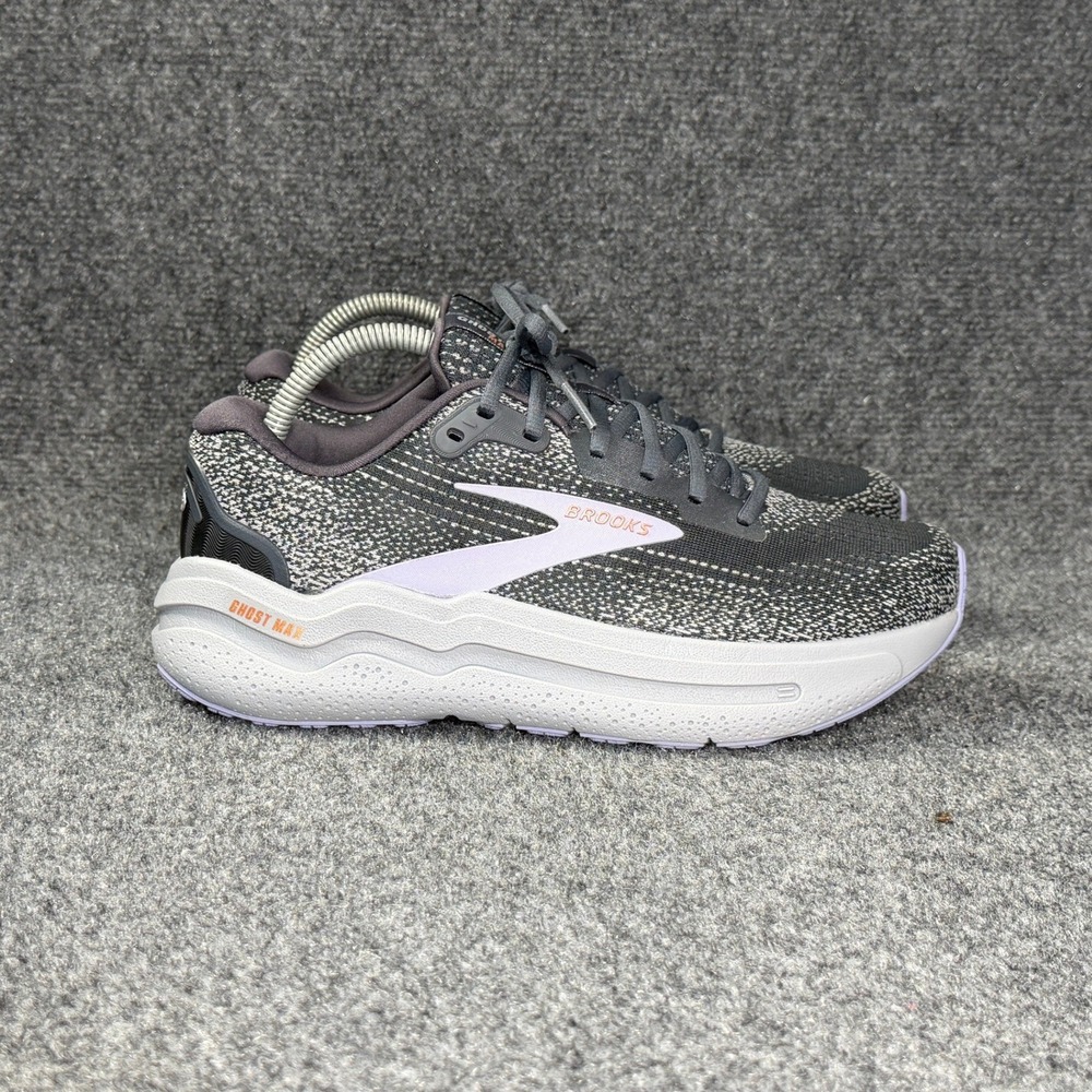 Brooks Ghost Max 2 Running Shoes Women's 9 Ebony Sweet Lavender Alloy Athletic